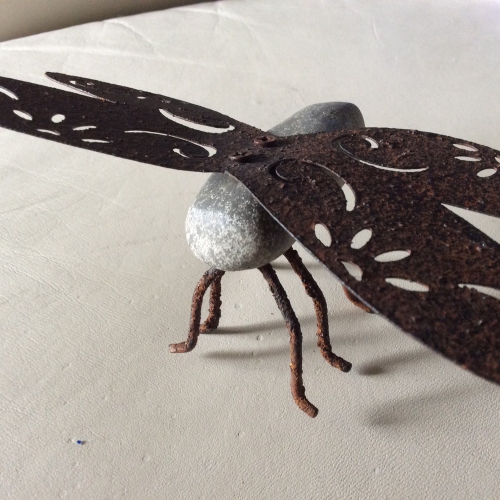 Small Dragonfly Metal Yard Art